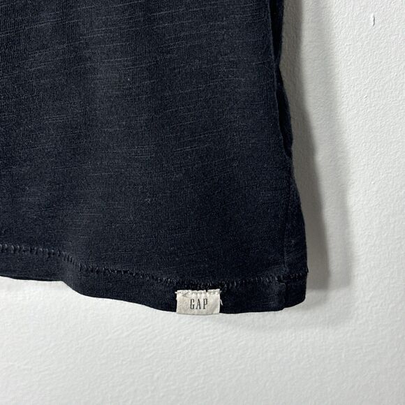 Gap Kids Shirt Boy's Sz M 8-9 Black Pocket Cotton Casual Crew Neck Short Sleeve - Picture 3 of 10
